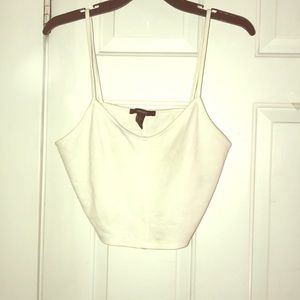 White crop top